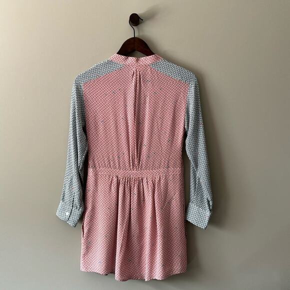 BOY. BAND OF OUTSIDERS 100% SILK PRINTED BUTTON DOWN DRESS SIZE 1 - Picture 2 of 15